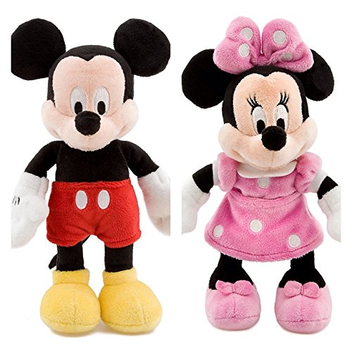 Disney MINNIE MAUS und MICKY MAUS Mini-Bean-Bag Stofftier Plüschtier Set 20cm von Disney