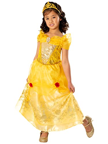 DISNEY Mädchen Kostüm Kleid Belle Mehrfarbig 104 von DISNEY