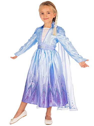 Disney Mädchen Kostüm Kleid Frozen Blau 128 von Disney