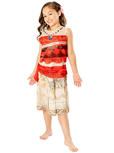 Disney Mädchen Kostüm Kleid Moana Mehrfarbig 116 von Disney