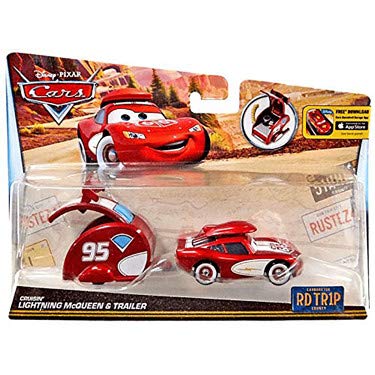 Disney Mattel – DPP51 Pixar : Cars – Road Trip – Lightning McQueen Car & Trailer – Die-Cast Set von Disney