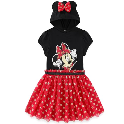 Disney Minnie Mouse Mädchen Cosplay Tutu Kleid mit Kapuze für Kleinkinder, große Kinder, Schwarz/Rosa Disney Minnie Mouse Mädchen Cosplay Tutu Kleid mit Kapuze für Kleinkinder, große Kinder, Schwarz/Rosa von Disney