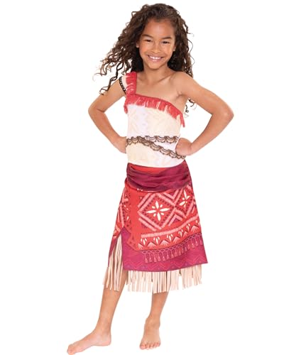 Disney Moana 2 Moana Kleid Kostüm für Mädchen, Abenteuer-Outfit, Mode für Pretend Play Dress Up, offiziell lizenziert, tolles Geburtstags- und Urlaubsgeschenk für Mädchen Disney Moana 2 Moana Kleid Kostüm für Mädchen, Abenteuer-Outfit, Mode für Pretend Play Dress Up, offiziell lizenziert, tolles Geburtstags- und Urlaubsgeschenk für Mädchen von Disney
