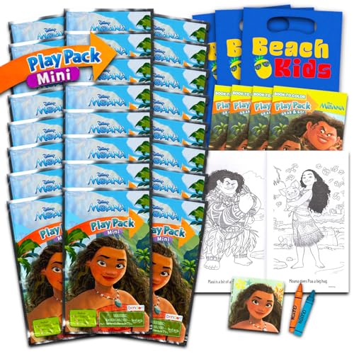 Disney Moana Mini-Partygeschenk-Set für Mädchen, Kinder, 24 Stück – Paket mit 24 Moana Grab n Go Spielpackungen mit Malvorlagen, Aufklebern, Goodie-Tüten, mehr (Moana Geburtstagsparty-Zubehör und Disney Moana Mini-Partygeschenk-Set für Mädchen, Kinder, 24 Stück – Paket mit 24 Moana Grab n Go Spielpackungen mit Malvorlagen, Aufklebern, Goodie-Tüten, mehr (Moana Geburtstagsparty-Zubehör und von Disney