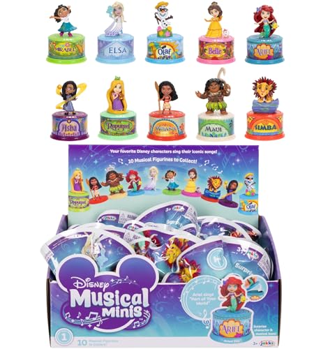 Disney Musical Minis Serie 1 Mulitpack, Charakter und Musikbasis in Blindverpackung, offiziell lizenziert, sammeln Sie alle Ihre Lieblingscharaktere! von Disney