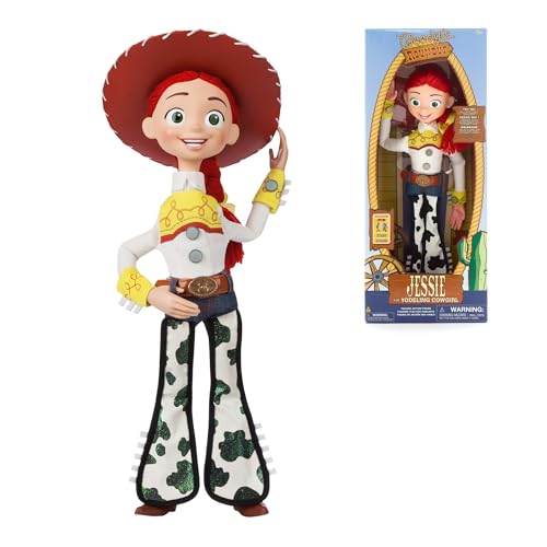 Disney Store Interaktive sprechende Actionfigur Jessie aus Toy Story, 35 cm / 15", mit über 10 englischen Sätzen und Geräuschen, interagiert mit Anderen Figuren, Abnehmbarer Hut, ab 3 Jahren von Disney Store