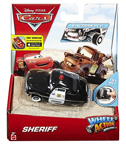 Disney Pixar Cars – Wheel Action Drivers – Sheriff – Fahrzeug Maßstab 1:55 von Disney