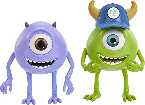 Disney Pixar HBY74 - Monster bei der Arbeit Mike Glotzkowski und Gary Actionfiguren, Spielfiguren aus Disney Plus zum Sammeln, ca. 10 cm groß, Spielzeug ab 3 Jahren von Disney Pixar