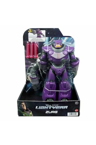 Buzz Lightyear Disney and Pixar Lightyear Zurg 10-in Tall Action Figure, 13 Posable Joints Authentic Detail, Movie Collector Toy, Kids Gift Ages 4 Years & Up, HHJ72 von Buzz Lightyear