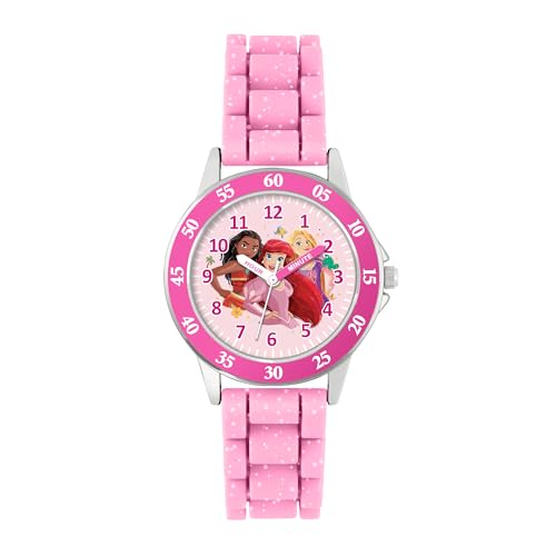 Disney Princess Kids Pink Time Teacher Analog Armbanduhr PN4660 von Disney
