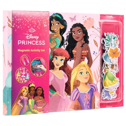 Disney Princess Magnetbuch für Kinder ab 3 Jahren – Mit 40 magnetischen Figuren & Accessoires – Interaktives Mitmachbuch – Kreatives Spielbuch – Cinderella, Arielle, Belle & Co (DP24358) von Disney