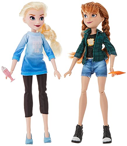 Disney Princess Ralph Breaks The Internet Movie Dolls, ELSA & Anna Dolls with Comfy Clothes & Accessories von Disney