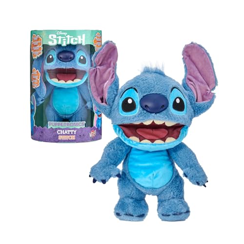 Disney Real FX Chatty Stitch Puppetronic Lilo-Stitch-Plüschtier, interaktives Plüschtier mit Marionettenlauf, 100+ Bewegungen und Geräusche, ab 6 Jahren, berühmt (RE001000) von Disney