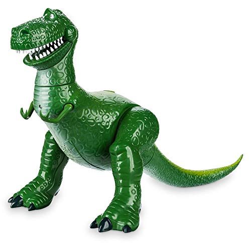 Disney Store Interaktive sprechende Actionfigur Rex aus Toy Story, 30 cm / 12", mit über 11 englischen Sätzen, interagiert mit Anderen Figuren, Hals, Kiefer, Beine & Schwanz beweglich, ab 3 Jahren von Disney Store