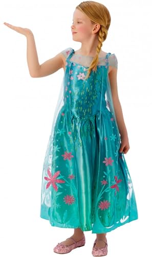Disney Rubie, Prinzessinnen, Frozen Fever, Elsa-Kostüm für Mädchen (Hersteller-Nr.: 610907), Farbe: Türkis Luxus Large türkis von Disney