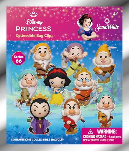 Disney Snow White Classic Serie 66 3D-Schaumstoff-Taschenclip, 24 Stück, PDQ von Disney