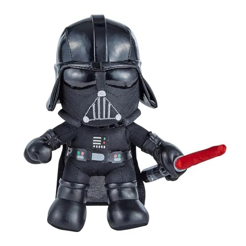 Disney Star Wars GXB31 - Darth Vader Plüschfigur (ca. 19 cm) mit aufleuchtendem Lichtschwert, weich, zum Sammeln für Filmfans und Kinder ab 3 Jahren[Exklusiv bei Amazon] von Mattel Disney