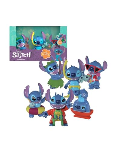 Disney Stitch Fidget Figuren – Lilo & Stitch Figuren – 1 Set enthält 1 spezielles Zubehör, sammeln Sie Ihre Lieblingspuppen, 5+ Jahre, berühmt (TTC46000) von Disney