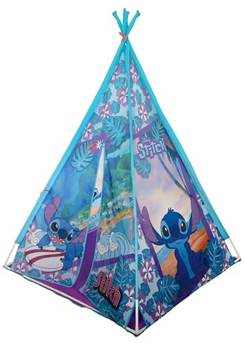 Disney Stitch Kinder-Spielzelt | Offizielles Lizenzprodukt für fantasievolles Spielen im Innen- und Außenbereich | Mädchen Jungen Story Time Tipi Höhle Versteck | Alter 2+ von Disney
