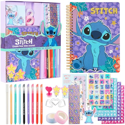Disney Stitch Notizbuch Mädchen Set Leeres Buch Zum Selbstgestalten mit Sticker, Stiften, Bastelzubehör, Geschenke für Mädchen & Teenager Disney Stitch Notizbuch Mädchen Set Leeres Buch Zum Selbstgestalten mit Sticker, Stiften, Bastelzubehör, Geschenke für Mädchen & Teenager von Disney