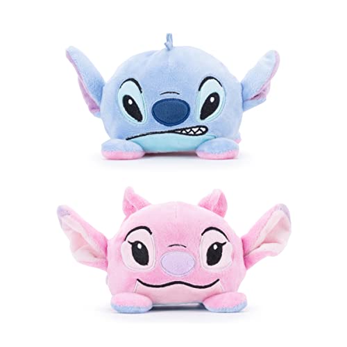 Disney Stitch and Angel Plüschtier für Kinder, wendbar, blau, rosa von Disney