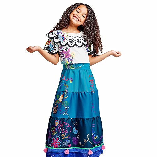 Disney Store Kinderkostüm Mirabel, Encanto, einteilig, Kleid mit Applikationen und Stickereien, Kinderkostüm zum Verkleiden, für Halloween, Fasching oder zum Spielen von Disney Store
