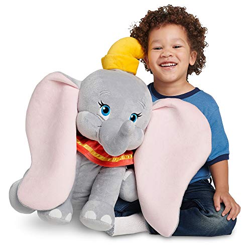Disney Store Großes Kuscheltier Babyelefant Dumbo, 58 cm, sitzendes Plüschtier mit plastisch geformten Ohren und Stickerei, für alle Altersstufen geeignet von Disney Store