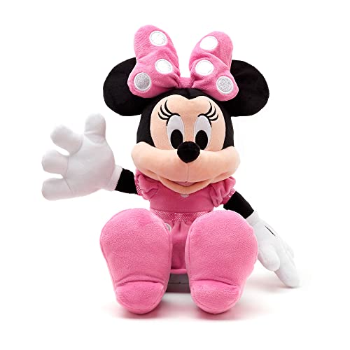 Disney Store Minnie Maus Offizielles mittelgroßes Kuscheltier für Kinder, 45 cm, Kuscheltier mit Stickereien und weicher Oberfläche im gepunkteten Kleid mit Schleife, geeignet ab 12 Monaten von Disney Store