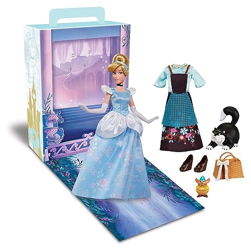 Disney Store Official Cinderella Story Doll, Cinderella, 27,9 cm, voll bewegliches Spielzeug im glitzernden Outfit - geeignet für Kinder ab 3 Jahren, Spielzeugfigur, Geschenke für Mädchen, neu für von Disney
