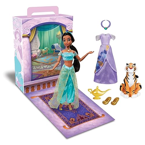 Disney Store Official Jasmine Story Doll, Aladdin, 27,9 cm, voll bewegliches Spielzeug im glitzernden Outfit - geeignet für Kinder ab 3 Jahren Spielzeugfigur? von Disney