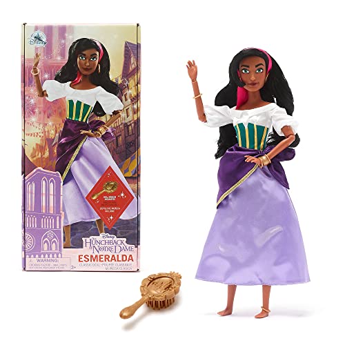 Disney Store Offizielle Esmeralda-Puppe für Kinder, Der Glöckner von Notre Dame, 30 cm, vollbewegliche Puppe mit ausgearbeiteter Haarbürste im typischen Kleid, geeignet ab 3 Jahren von Disney Store