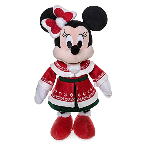 Disney Store Minnie Maus Offizielles mittelgroßes Weihnachtskuscheltier, 42 cm, Kuscheltier mit Jacke, Flauschiger Bommel, Stickereien und weicher Oberfläche, geeignet ab 12 Monaten von Disney Store