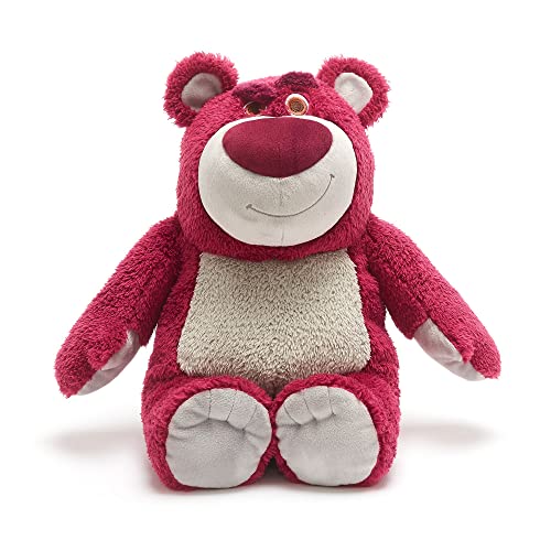 Disney Store Offizielles großes Kuscheltier Lotso Knuddelbär, Toy Story, 32 cm, Kuscheltier des Flauschigen Bösewichts mit Stickereien und weicher Oberfläche von Disney Store