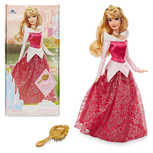 Disney Store Offizielle Puppe von Prinzessin Aurora (Dornröschen) für Kinder, Dornröschen, 29 cm, vollbewegliche Puppe im Glitzerkleid mit ausgearbeiteter Haarbürste, geeignet ab 3 Jahren von Disney Store