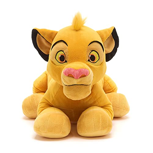 Disney Store Offizielles großes Kuscheltier Simba für Kinder, Der König der Löwen, 45 cm, Klassische Figur als Kuscheltier mit Stickereien und weicher Oberfläche von Disney Store