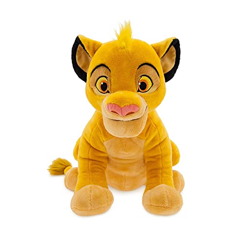 Disney Store Offizielles mittelgroßes Kuscheltier Simba, Der König der Löwen, 33 cm, Klassische Figur als Kuscheltier, Kleiner Löwe mit Stickereien und weicher Oberfläche von Disney