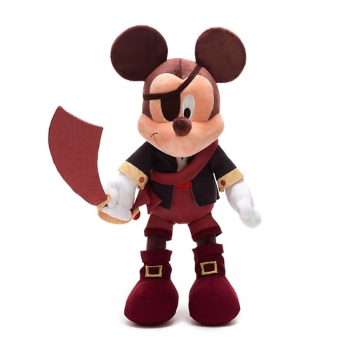 Disney Store Offizieller Micky Maus Fluch der Karibik Mittelgroßes Kuscheltier, 43 cm, Plüschfigur mit Gestickten Details, Geeignet ab Geburt von Disney Store