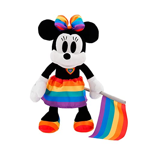 Disney Store Minnie Maus Offizielles mittelgroßes Kuscheltier, Pride Collection, 35,5 cm, Kuscheltier mit gestickten Gesichtszügen, geeignet ab 0 Jahren von Disney Store