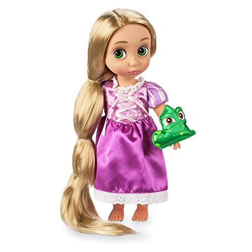 Disney Store Rapunzel aus der Animator Collection, Rapunzel – Neu verföhnt, 39 cm / 15", echt wirkendes Haar und Outfit, mit Pascal als Plüschtier aus Satin, Sammelpuppe ab 3 Jahren von Disney Store