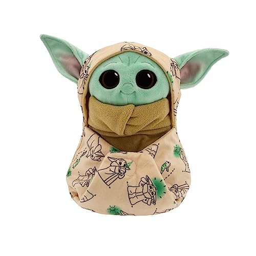 Disney Store Offizielles Baby Grogu Kleines Kuscheltier für Kinder, Star Wars: The Mandalorian, 27 cm, Plüsch Yoda mit Gestickten Details, Geeignet ab Geburt von Disney Store