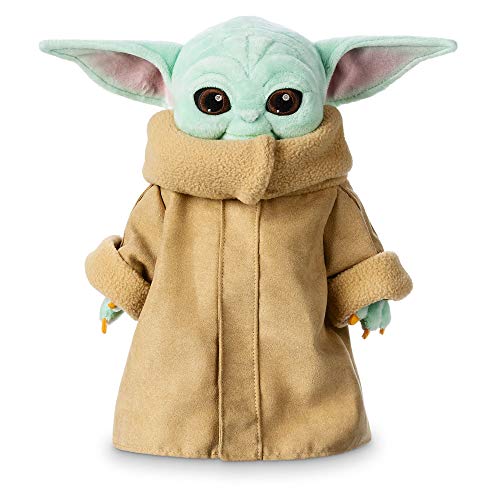 Disney Store Offizielles Grogu Kleines Kuscheltier, Star Wars: The Mandalorian, 25 cm, Plüschfigur mit Gestickten Details, Geeignet ab Geburt von Disney Store