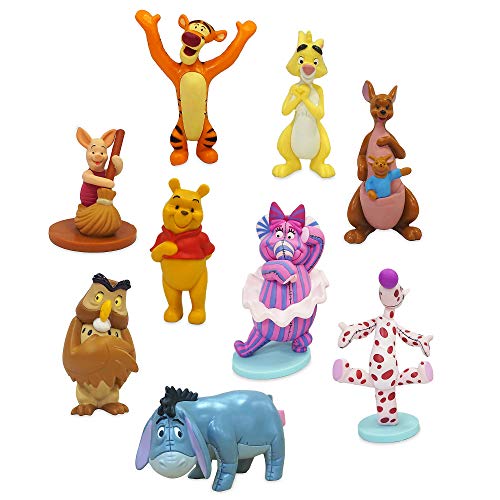 Disney Store Winnie Puuh Deluxe-Figur, 9-teiliges Spielset, Winnie Puuh, mit 9 geformten Kunststoff-Figuren, geeignet für Kinder ab 3 Jahren von Disney