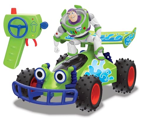 Dickie Toys RC Toy Story Buggy with Buzz, ferngesteuertes Spielzeug Toy Story 4, Toy Story Fahrzeug mit Funksteuerung, für Kinder ab 4 Jahren von Smoby