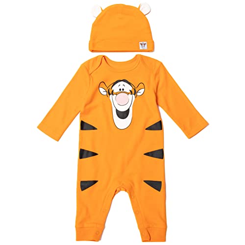 Disney Winnie Puuh Tigger Baby-Jungen, Ringverschluss, Cosplay, Overall, Hut, Orange, 12 Monate Disney Winnie Puuh Tigger Baby-Jungen, Ringverschluss, Cosplay, Overall, Hut, Orange, 12 Monate von Disney