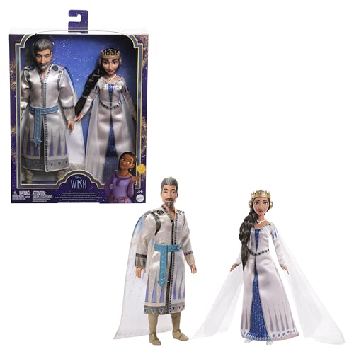 Mattel Disneys Wish, König Magnifico und Königin Amaya von Rosas, 2er-Pack, posierbare Modepuppen mit abnehmbaren Outfits, HRC18 Mattel Disneys Wish, König Magnifico und Königin Amaya von Rosas, 2er-Pack, posierbare Modepuppen mit abnehmbaren Outfits, HRC18 von Mattel