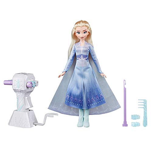Disney Die Eiskönigin Flechtspaß Elsa Puppe mit extralangem, blondem Haar, Styler und Haarclips – Spielzeug für Kinder ab 5 Jahren von Hasbro Disney Die Eiskönigin