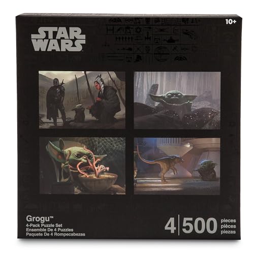 Grogu 4-Pack Puzzle Set - Star Wars: The Mandalorian - Iconic Moments with The Child - Perfect Collectible & Family Activity - Galactic Adventures & Detailed Artwork - 1000 Pieces Each von Disney