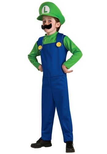 Mario Bros – i-883654 – Kostüm – Kostüm – Luigi, 8 - 10 Jahre (Large) von Disney