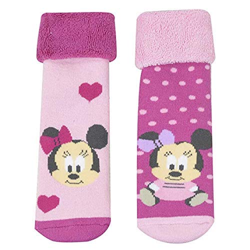 Mickey Mouse - Antirutsch-Socken Minnie, 2er Pack, Gr. 19/22 von Disney