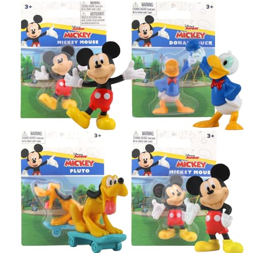 Mickey and Friends 6 cm Figuren – sehr detaillierte Miniatur-Figuren, perfekt als Kuchendekoration – Mickey 2 Posen, Pluto und Donald – 4 Stück Mickey and Friends 6 cm Figuren – sehr detaillierte Miniatur-Figuren, perfekt als Kuchendekoration – Mickey 2 Posen, Pluto und Donald – 4 Stück von Disney